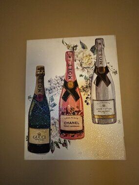 Designer Champagne Wall Art